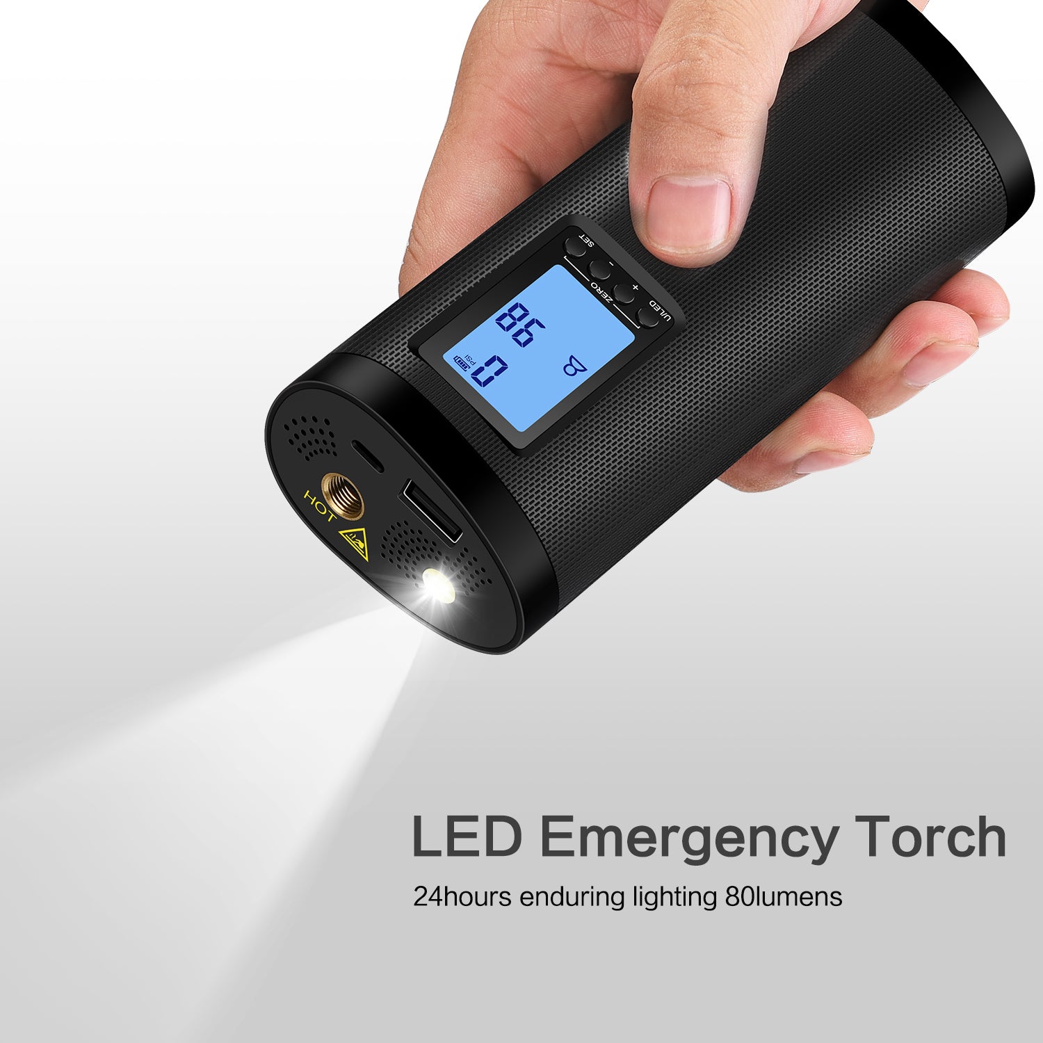 AP2 High Precision Sensor Air Pump Portable Tire Inflator with Power Bank Function AP2 High Precision Sensor Air Pump Portable Tire Inflator with Power Bank Function